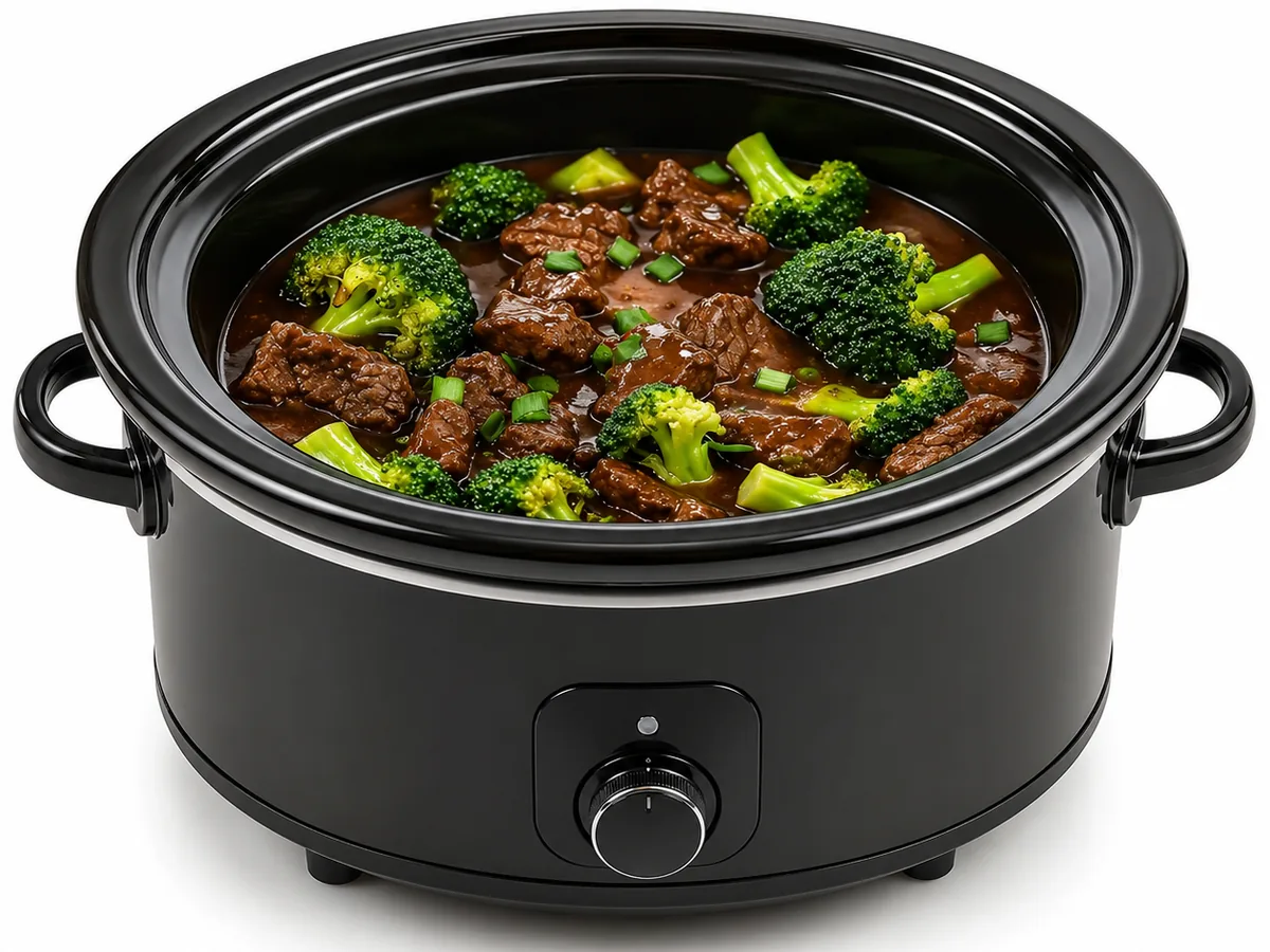 Beef & Broccoli, finished and plated