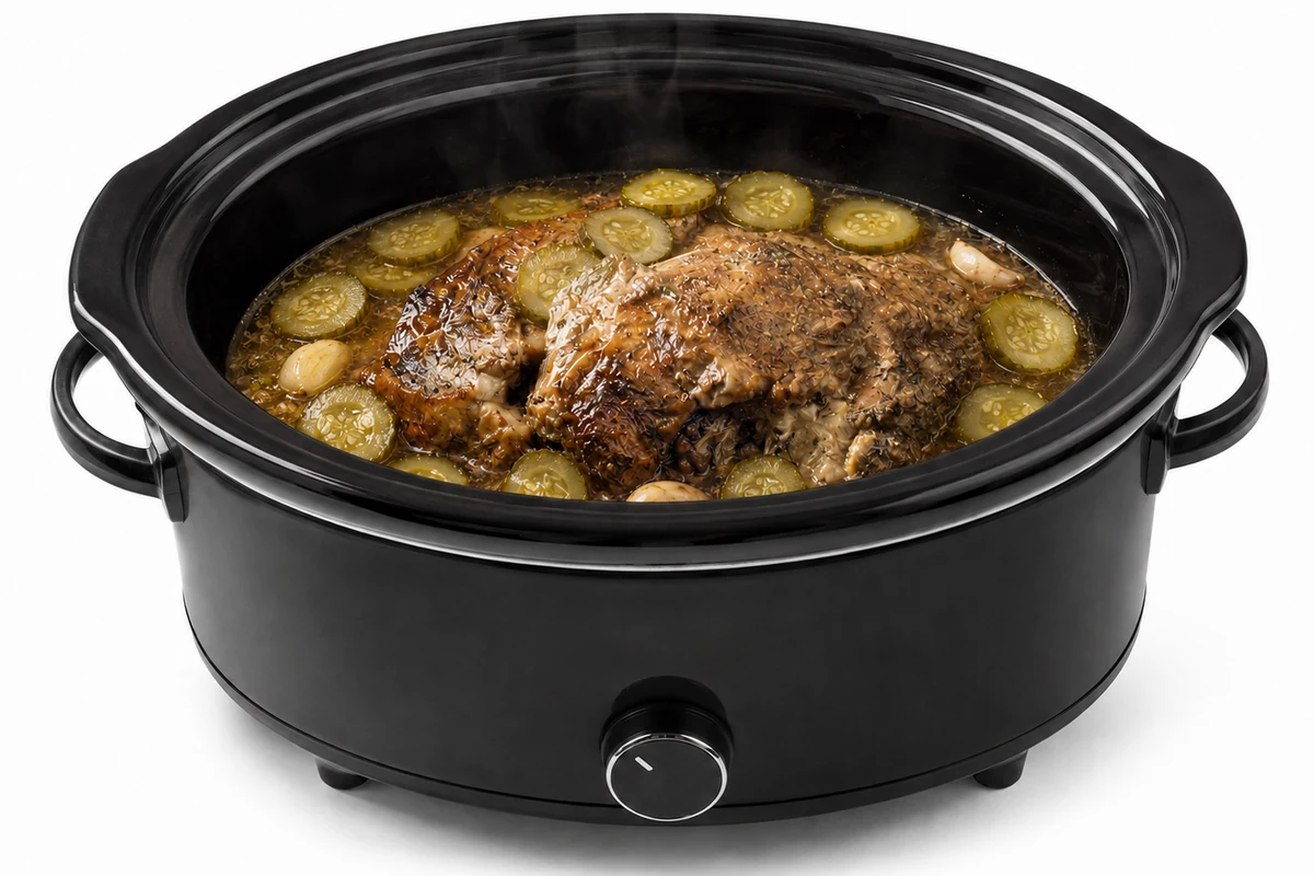 Dillstorm Pot Roast, finished and plated