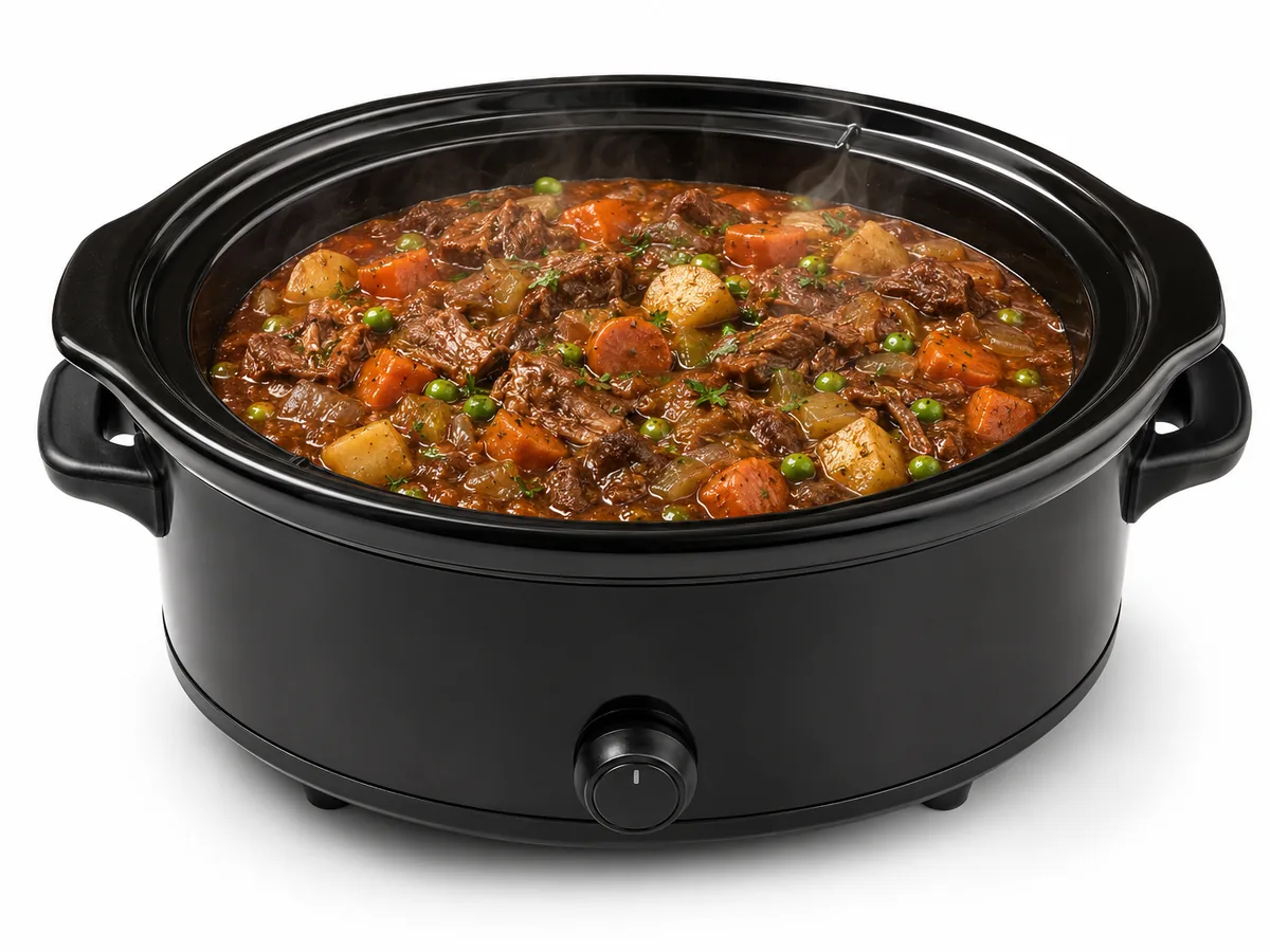 Hearty Beef Stew, finished and plated