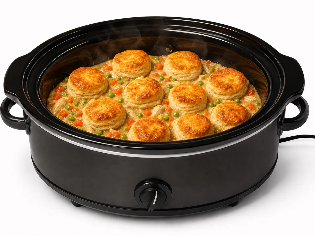 Homestead Chicken Pot Pie, finished and plated