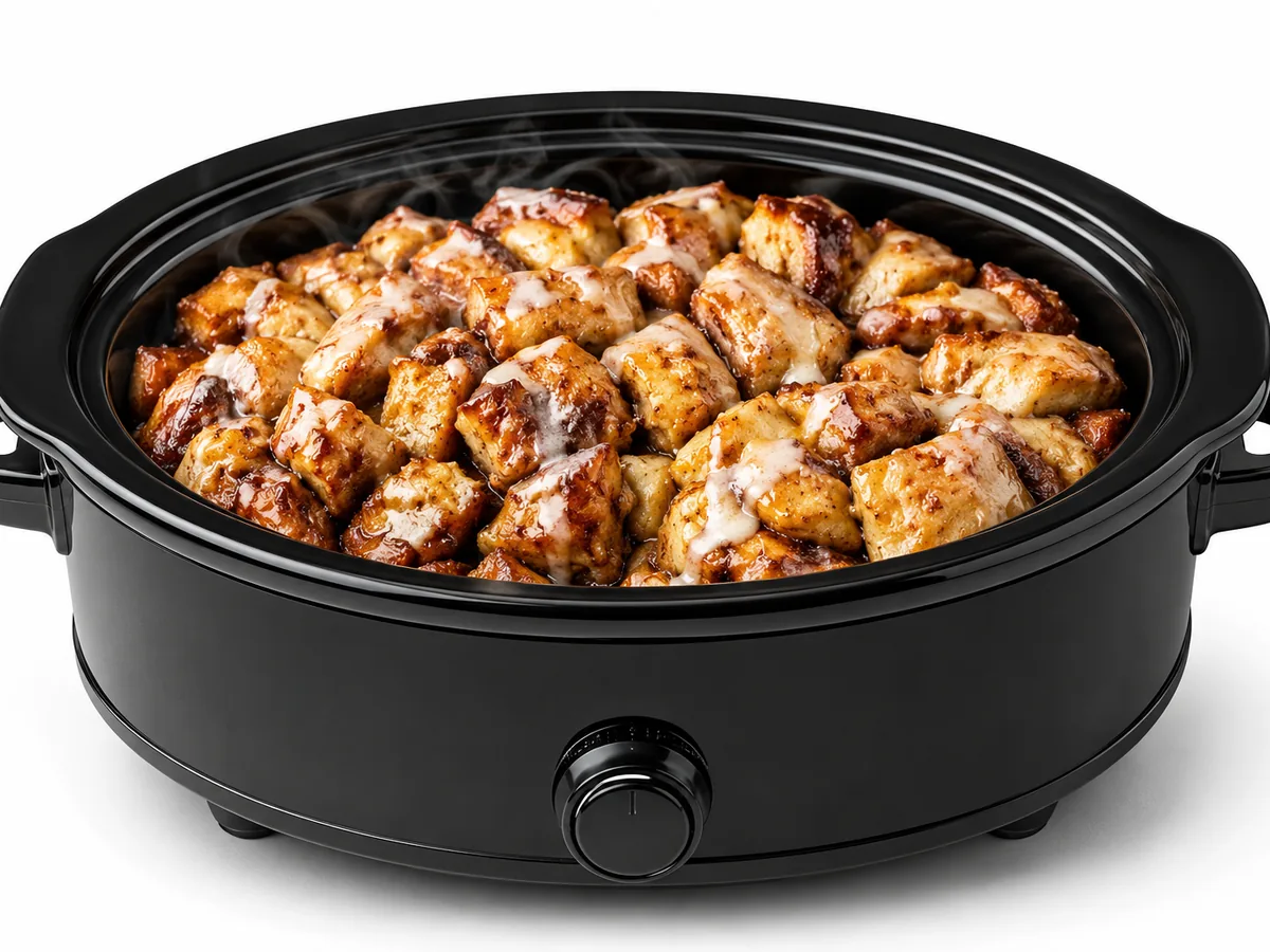 Cinnamon Roll Pull-Apart Monkey Bread, finished and plated