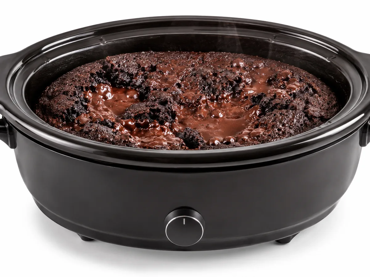 Midnight Molten Chocolate Cake, finished and plated