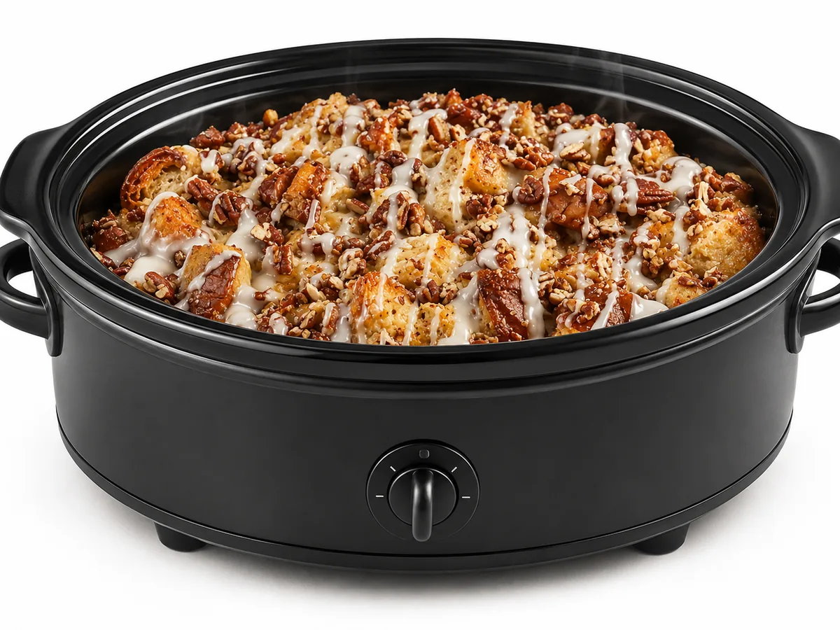 Southern Brown Butter Pecan Bread Pudding, finished and plated