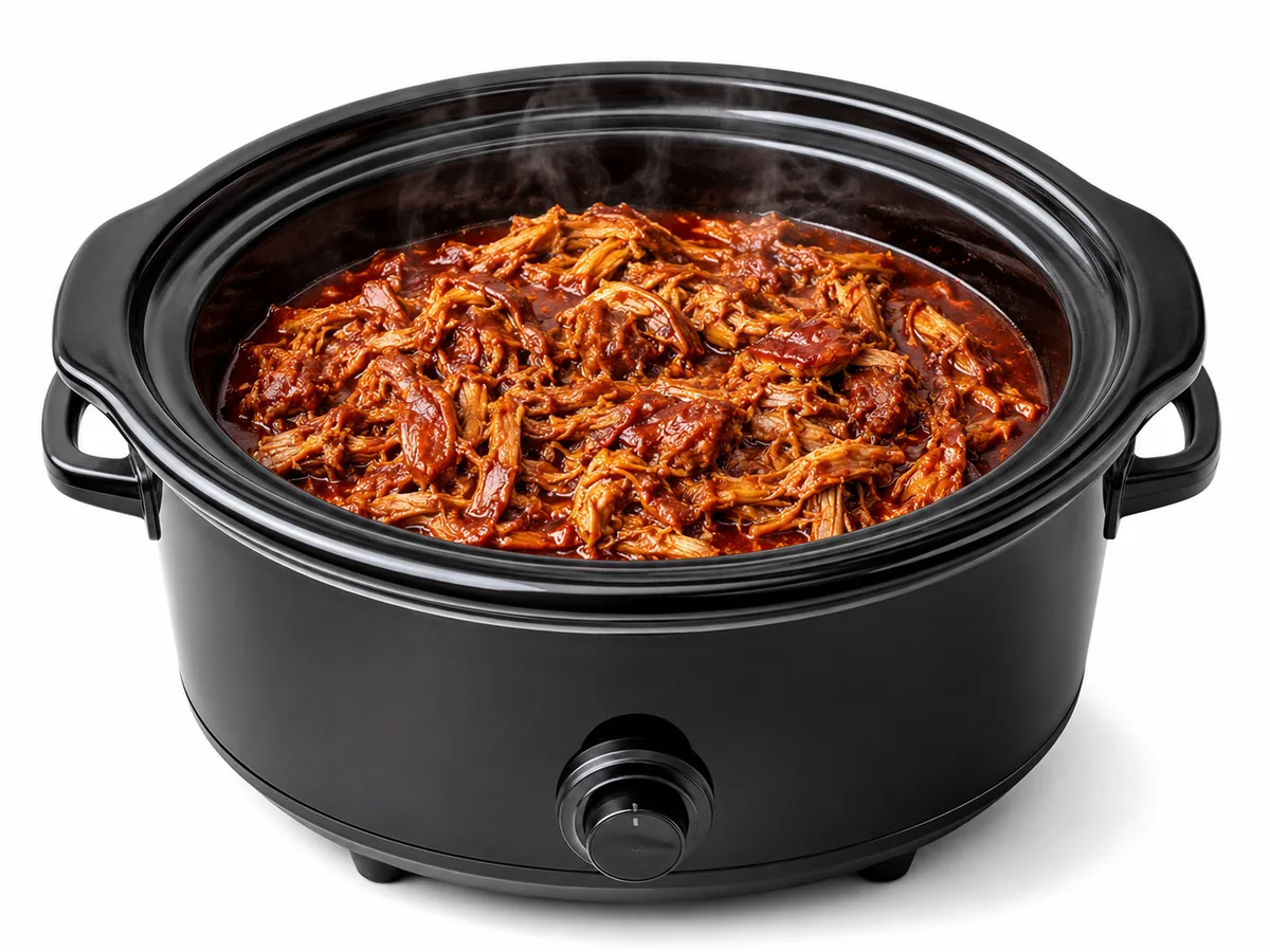 Classic BBQ Pulled Pork, finished and plated