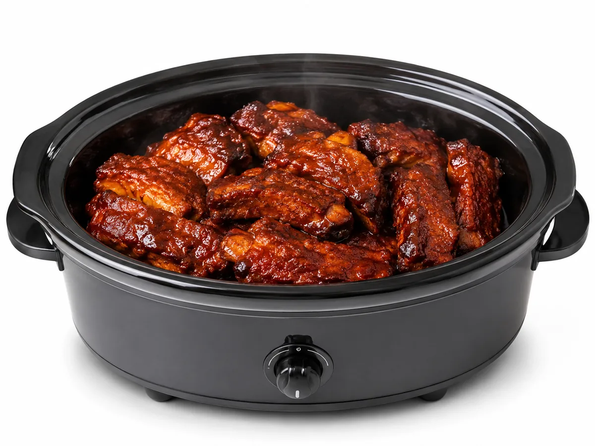 Sweet & Smoky Country Ribs, finished and plated