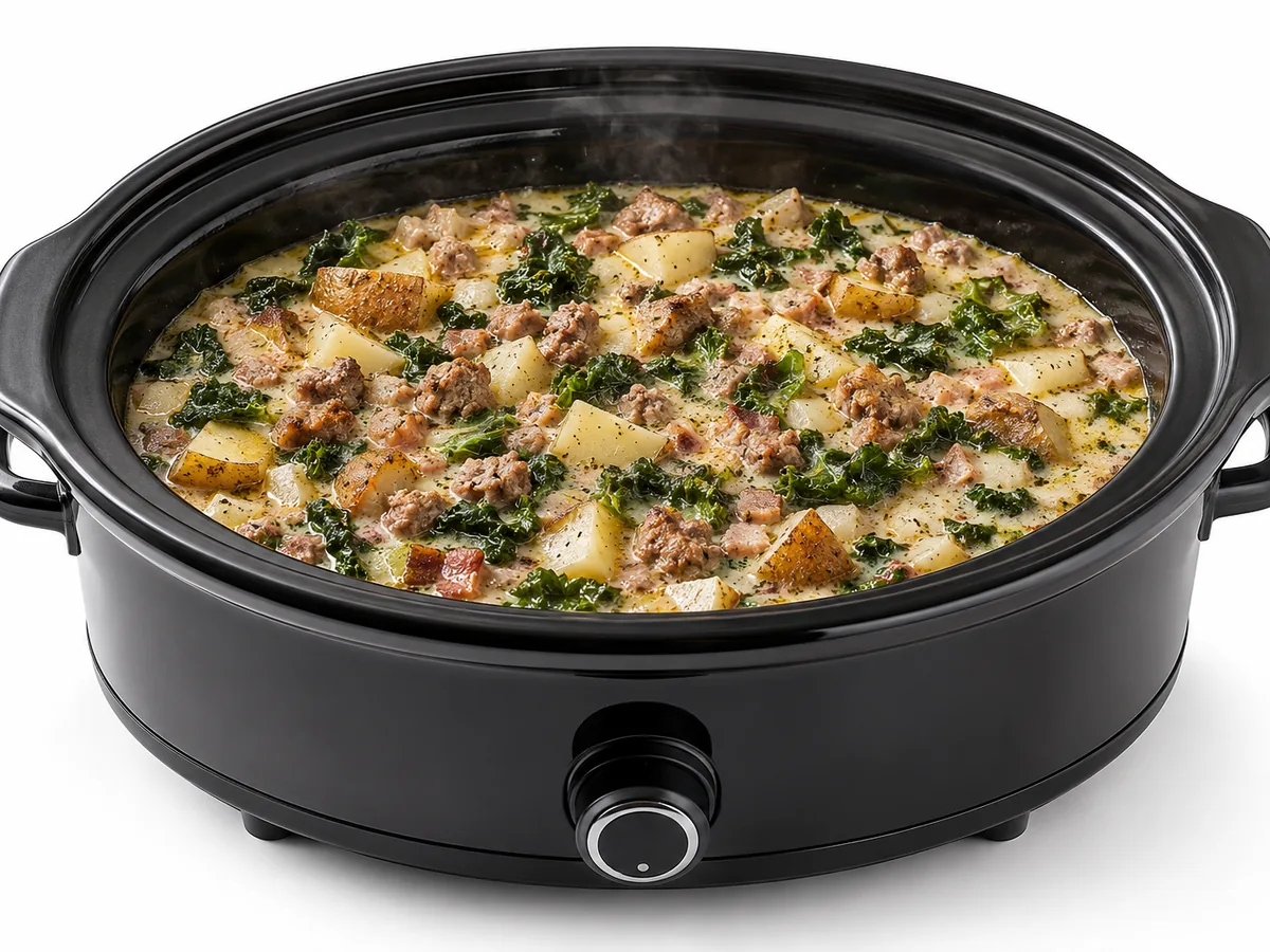 Zuppa Toscana, finished and plated